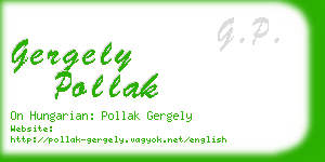 gergely pollak business card